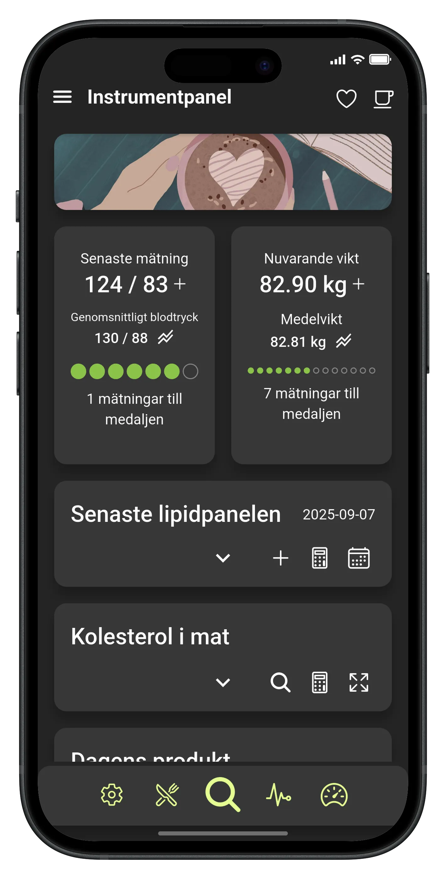 Applikationsgränssnitt i ögonvänligt mörkt läge